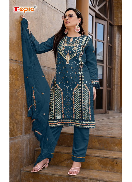 Rosemeen 21227 By Fepic Organza With Embroidered Work Salwar Kameez Wholesale Market In Surat